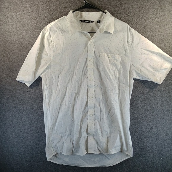 Travis Mathew Other - Travis Mathew Stretch Golf Shirt Men L White Sprinkles Pocket Button Up‎ Light